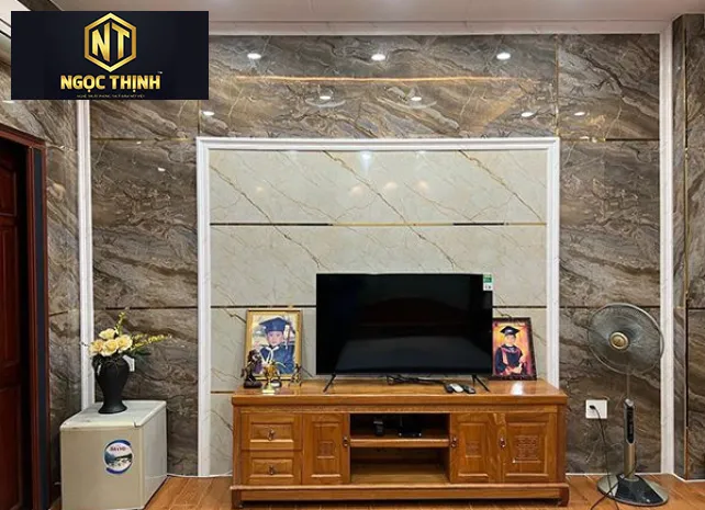 VÁCH ỐP TƯỜNG TV PHÒNG KHÁCH SANG TRỌNG